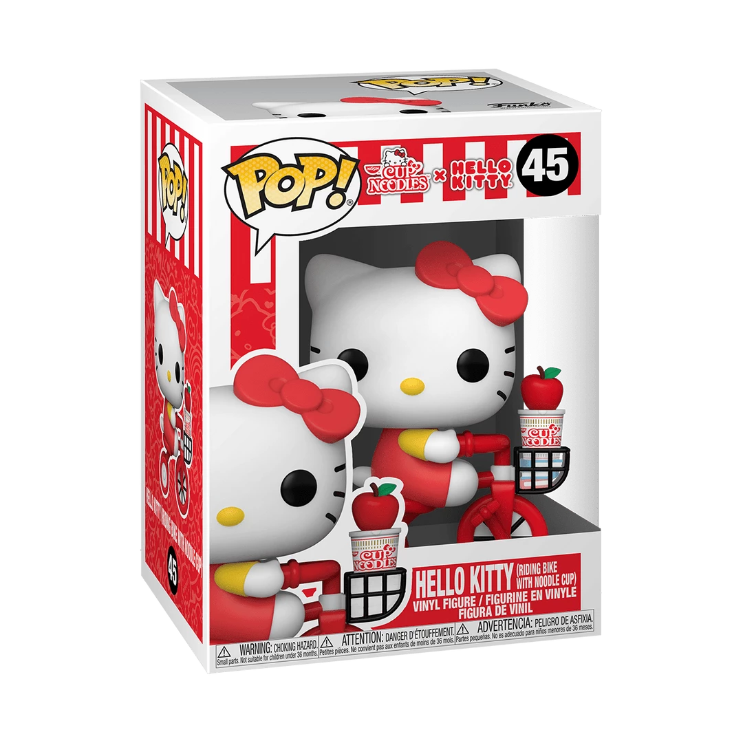 Funko Pop! Hello Kitty Riding Bike With Noodle Cup #45 4 Funko Pop! Hello Kitty Riding Bike With Noodle Cup #45