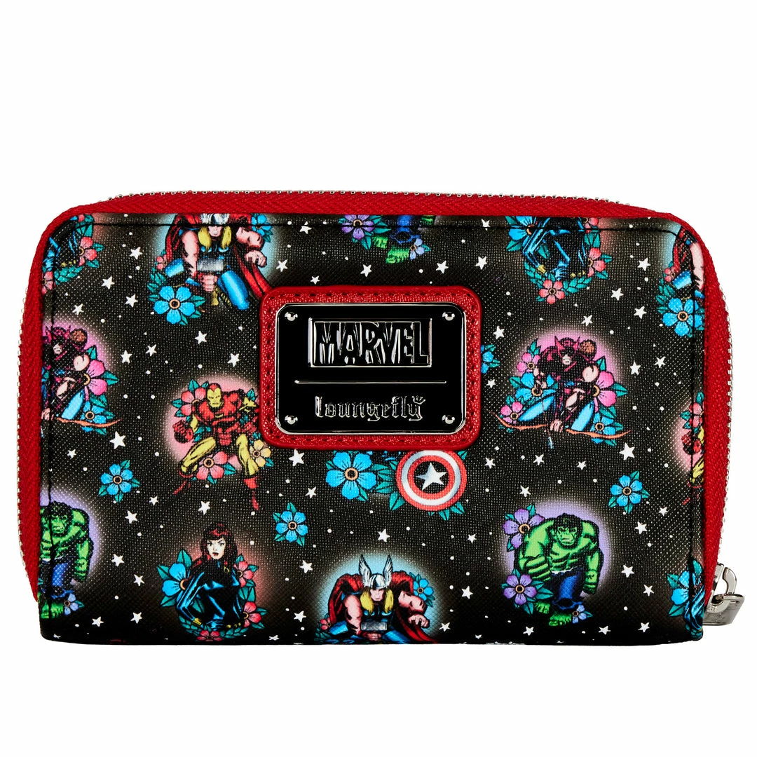 Loungefly (PRE- ORDER) LF MARVEL AVENGERS TATTOO ZIPAROUND WALLET 3 Loungefly (PRE- ORDER) LF MARVEL AVENGERS TATTOO ZIPAROUND WALLET