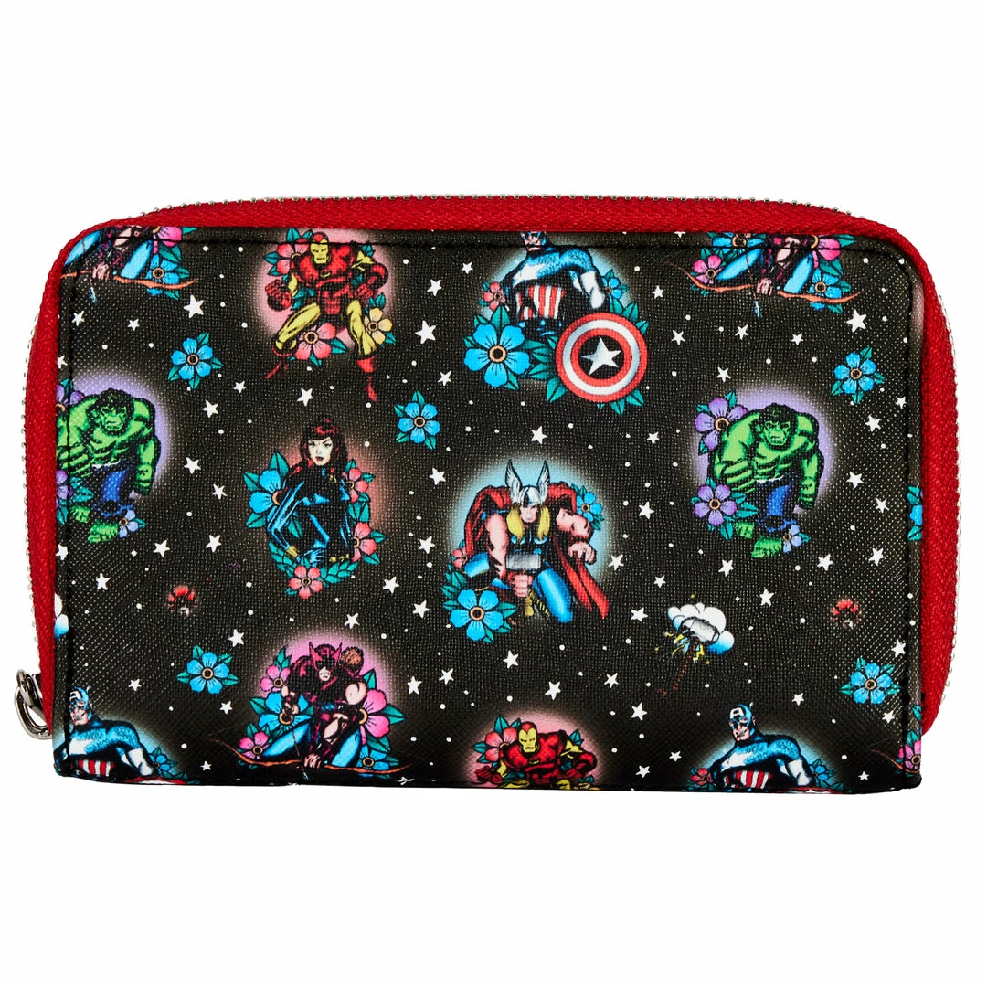Loungefly (PRE- ORDER) LF MARVEL AVENGERS TATTOO ZIPAROUND WALLET 4 Loungefly (PRE- ORDER) LF MARVEL AVENGERS TATTOO ZIPAROUND WALLET