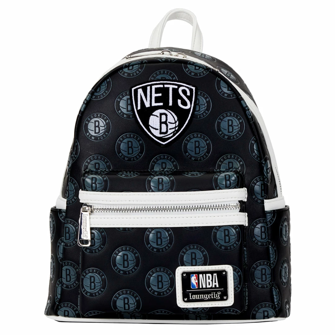 Loungefly (PRE- ORDER) LF NBA BROOKLYN NETS DEBOSSED LOGO MINI BACKPACK 3 Loungefly (PRE- ORDER) LF NBA BROOKLYN NETS DEBOSSED LOGO MINI BACKPACK