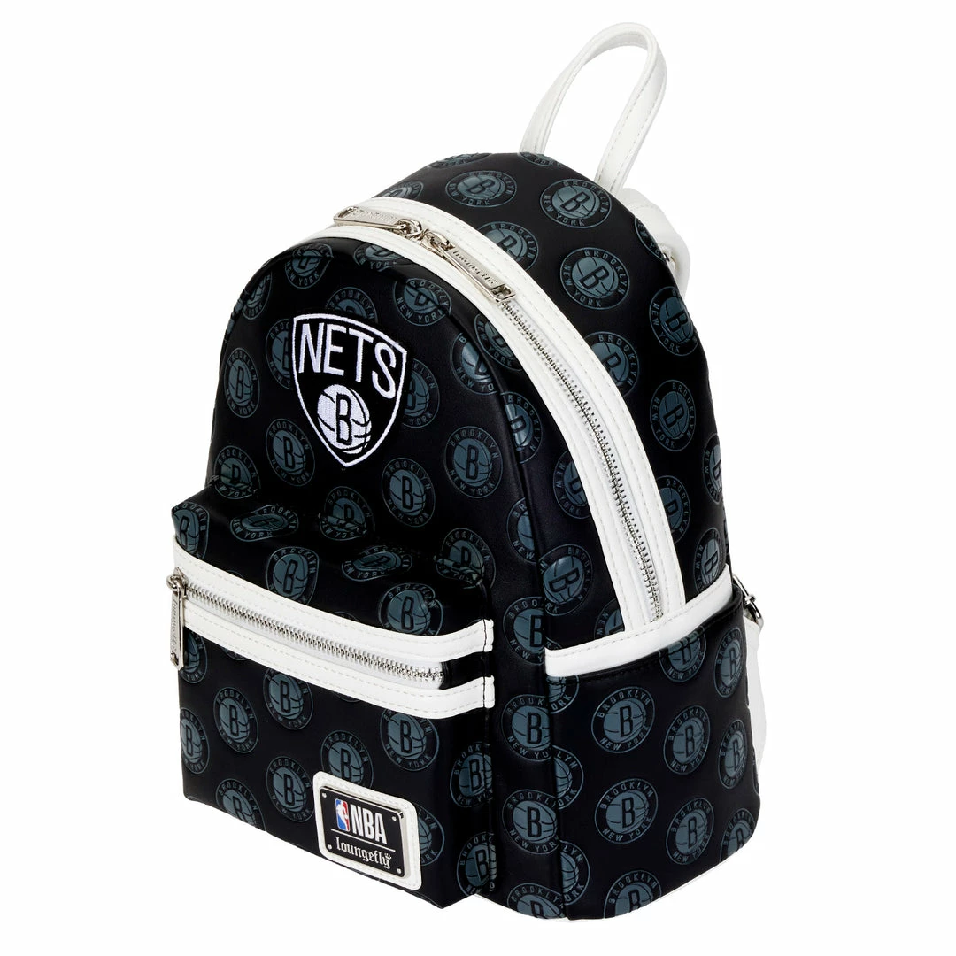 Loungefly (PRE- ORDER) LF NBA BROOKLYN NETS DEBOSSED LOGO MINI BACKPACK 4 Loungefly (PRE- ORDER) LF NBA BROOKLYN NETS DEBOSSED LOGO MINI BACKPACK