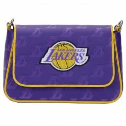 Loungefly (PRE- ORDER) LF NBA LA LAKERS DEBOSSED LOGO CROSSBODY BAG