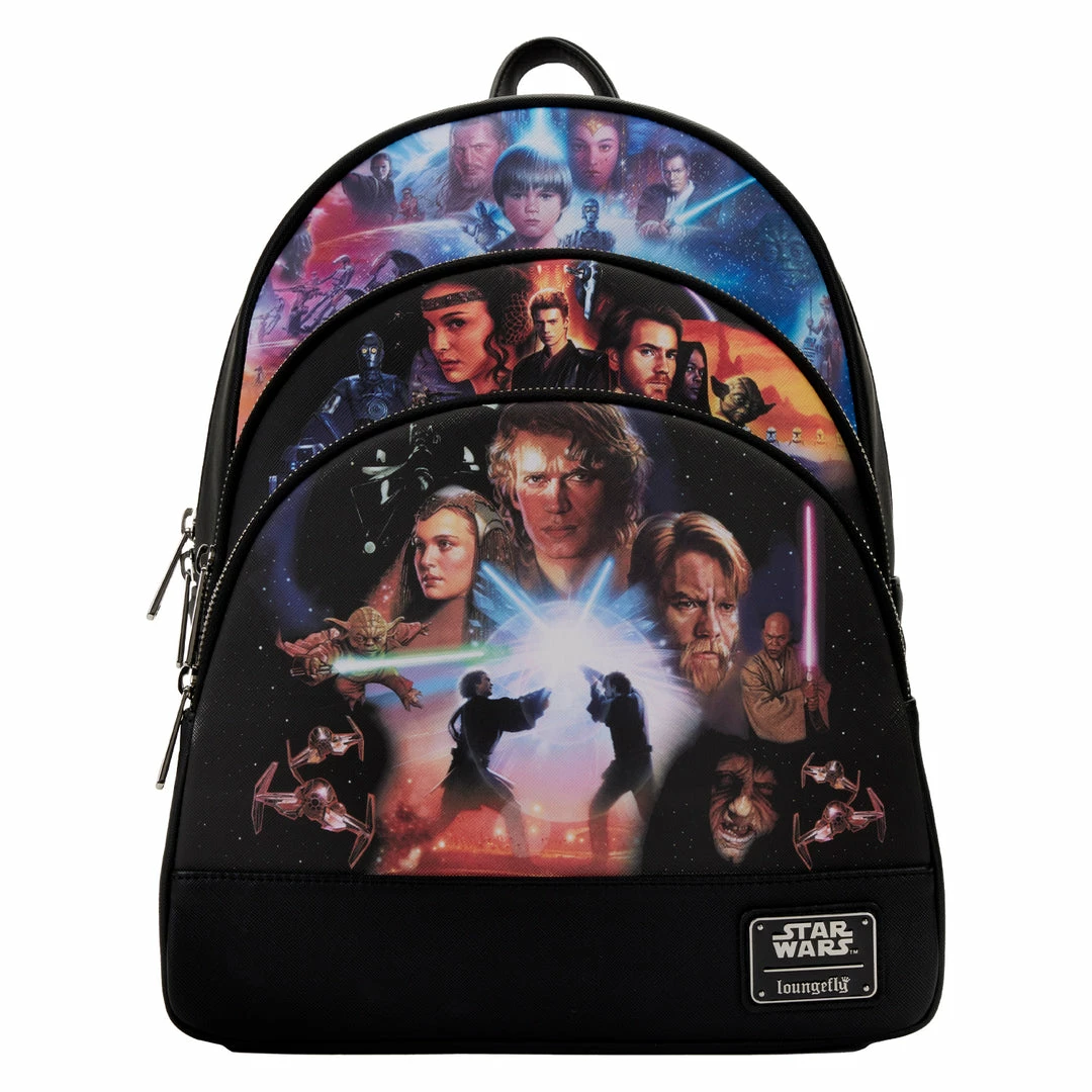 Loungefly (PRE- ORDER) LF STAR WARS TRILOGY 2 TRIPLE POCKET MINI BACKPACK 3 Loungefly (PRE- ORDER) LF STAR WARS TRILOGY 2 TRIPLE POCKET MINI BACKPACK