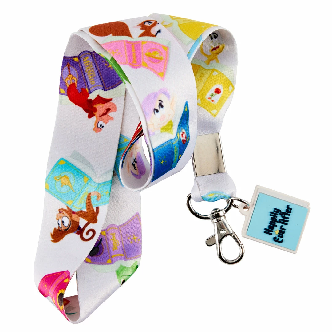 Loungefly (PRE-ORDER) LF DISNEY PRINCESS BOOKS LANYARD WITH CARDHOLDER 4 Loungefly (PRE-ORDER) LF DISNEY PRINCESS BOOKS LANYARD WITH CARDHOLDER