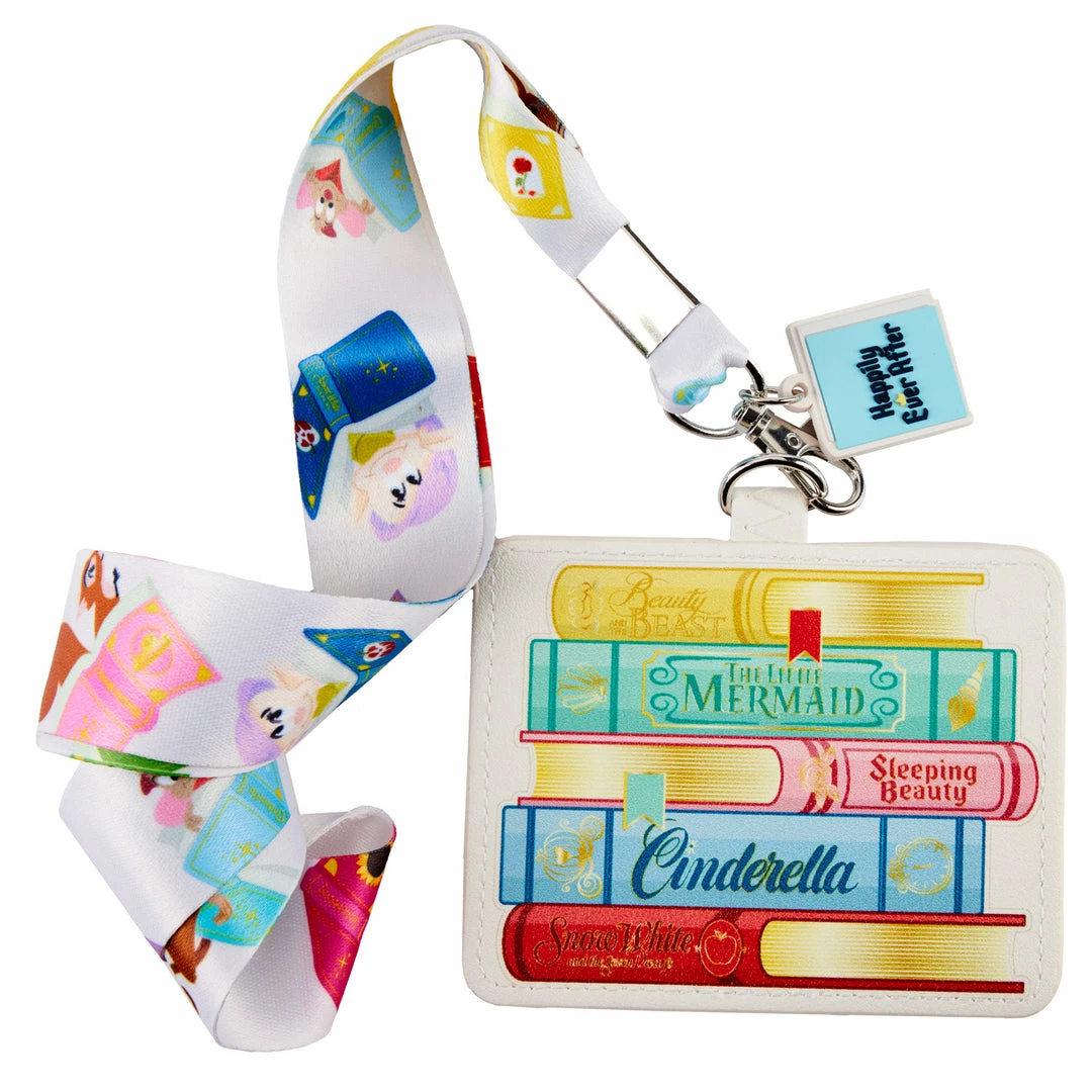 Loungefly (PRE-ORDER) LF DISNEY PRINCESS BOOKS LANYARD WITH CARDHOLDER 3 Loungefly (PRE-ORDER) LF DISNEY PRINCESS BOOKS LANYARD WITH CARDHOLDER