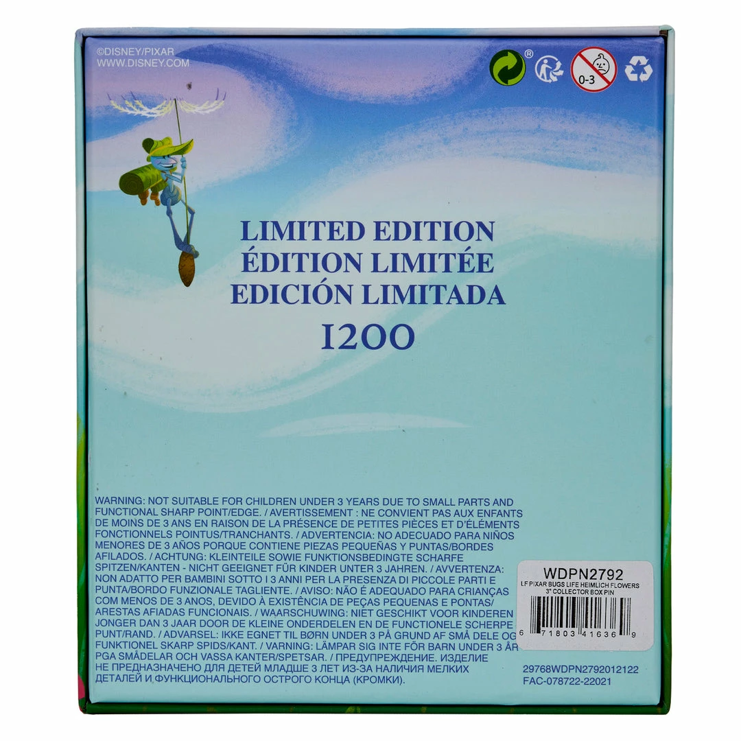 Loungefly (PRE- ORDER) LF PIXAR BUGS LIVE HEIMLICH FLOWERS 3" COLLECTOR BOX PIN 8 Loungefly (PRE- ORDER) LF PIXAR BUGS LIVE HEIMLICH FLOWERS 3" COLLECTOR BOX PIN