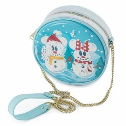 Loungefly LF Disney Snowman Mickey Minnie Snow Globe Crossbody