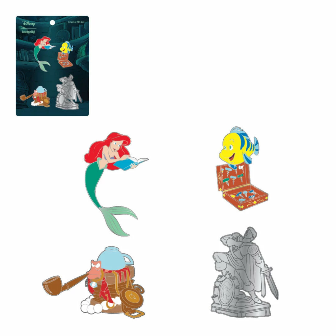 Loungefly (PRE-ORDER) LF DISNEY LITTLE MERMAID CAVE 4 PIECE PIN SET 3 Loungefly (PRE-ORDER) LF DISNEY LITTLE MERMAID CAVE 4 PIECE PIN SET