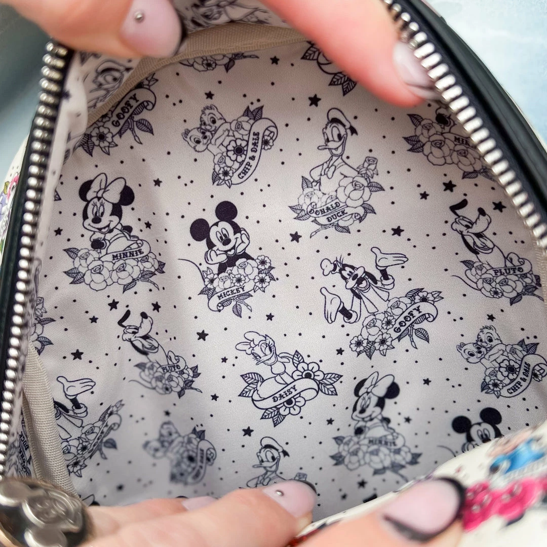 COLLECTION LOUNGE EXCLUSIVE LOUNGEFLY MICKEY AND FRIENDS TATTOO MINI BACKPACK 7 COLLECTION LOUNGE EXCLUSIVE LOUNGEFLY MICKEY AND FRIENDS TATTOO MINI BACKPACK