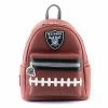 Loungefly LF NFL Las Vegas Raiders Pigskin Logo Mini Backpack