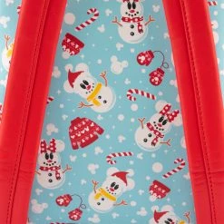 Loungefly LF Disney Mickey Minnie Snowman AOP Mini Backpack Headband Set