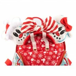 Loungefly LF Disney Mickey Minnie Snowman AOP Mini Backpack Headband Set