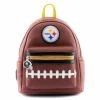 Loungefly LF NFL Pittsburg Steelers Pigskin Logo Mini Backpack