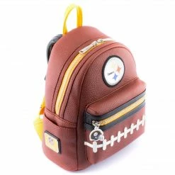 Loungefly LF NFL Pittsburg Steelers Pigskin Logo Mini Backpack