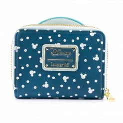 Loungefly LF Disney Snowman Mickey Minnie Snow Globe Ziparound Wallet