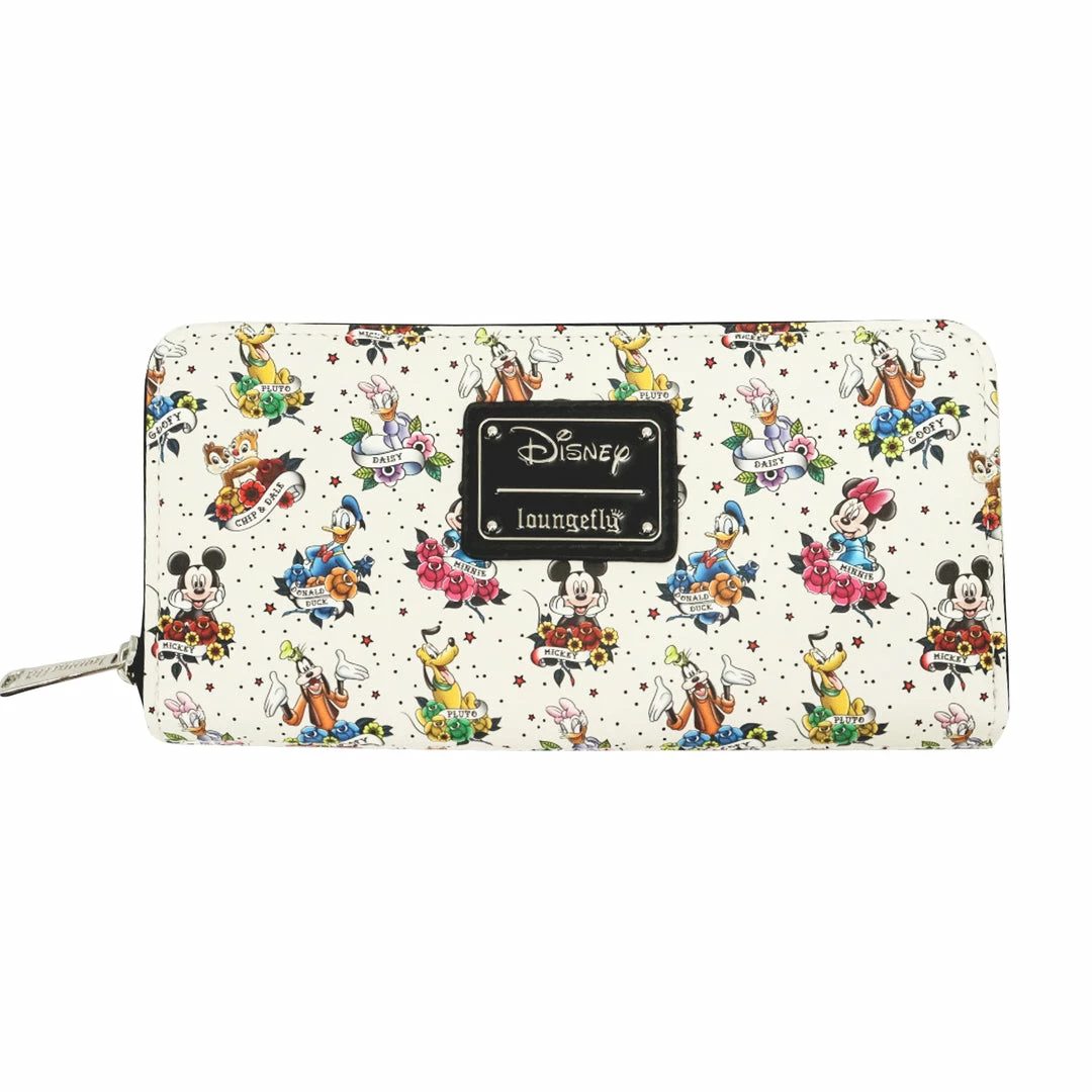(PRE-ORDER) COLLECTION LOUNGE EXCLUSIVE LOUNGEFLY MICKEY AND FRIENDS TATTOO WALLET 4 (PRE-ORDER) COLLECTION LOUNGE EXCLUSIVE LOUNGEFLY MICKEY AND FRIENDS TATTOO WALLET