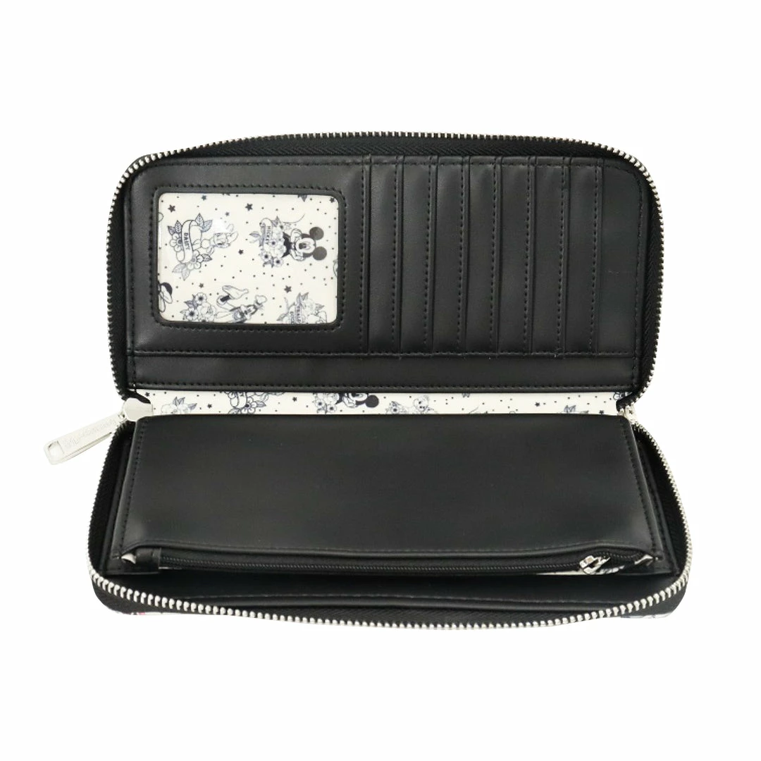 (PRE-ORDER) COLLECTION LOUNGE EXCLUSIVE LOUNGEFLY MICKEY AND FRIENDS TATTOO WALLET 5 (PRE-ORDER) COLLECTION LOUNGE EXCLUSIVE LOUNGEFLY MICKEY AND FRIENDS TATTOO WALLET